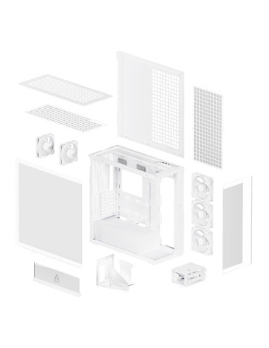 Case, ARCTIC, Xtender VG (White), Case product features Transparent panel, Not included, Colour White, ACPCC00017A