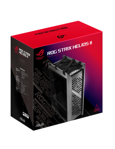 Case, ASUS, ATX/micro ATX/Mini-ITX/EATX, Black, Midi Tower, PC, ROG Strix Helios II, GX601S/BK/TGROGSTRIXHELIO