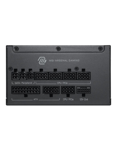 Power Supply, MSI, MAG A1200PLS PCIE5, ATX, PC, 100 - 240 V, 1200 W, MAGA1200PLSPCIE5
