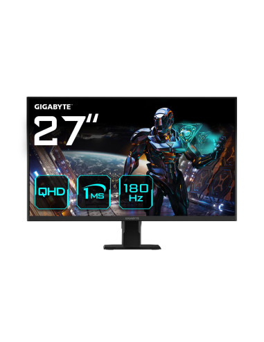 LCD Monitor, GIGABYTE, GS27QA EU, 27", Gaming, Panel IPS, 2560x1440, 16:9, 180 ??, 1 ms, Colour Black, GS27QAEU