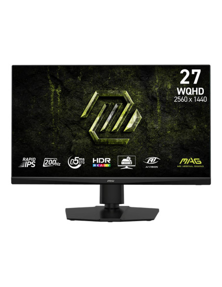 LCD Monitor, MSI, 27 ", 2560 x 1440 pixels, Wide Quad HD, Native aspect ratio 16:9, LED, Flat, MAG272QPFE20