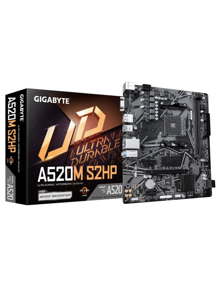 Mainboard, GIGABYTE, AMD A520, Socket AM4, micro ATX, RAM DDR4-SDRAM, 2xSlots, 1xNumber of M.2 (M) slots, A520MS2HP1.0