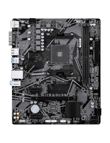 Mainboard, GIGABYTE, AMD A520, Socket AM4, micro ATX, RAM DDR4-SDRAM, 2xSlots, 1xNumber of M.2 (M) slots, A520MS2HP1.0