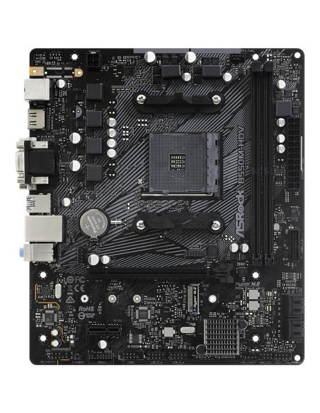 Mainboard, ASROCK, AMD B550, SAM4, MicroATX, 1xPCI-Express 3.0 1x, 1xM.2, 1xPCI-Express 4.0 16x, Memory DDR4, Memory slots 2, 1