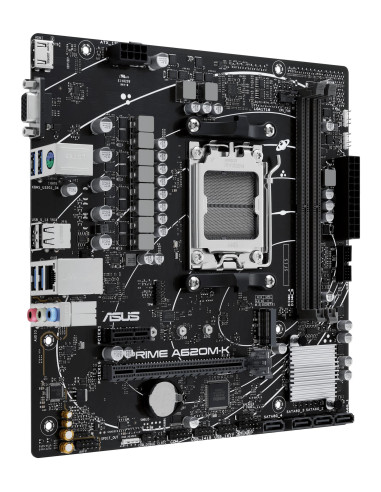 Mainboard, ASUS, AMD A620, Micro-ATX, Memory DDR5, Memory slots 2, 1xPCI-Express 3.0 1x, 1xPCI-Express 4.0 16x, 1xM.2, 1x15pin 