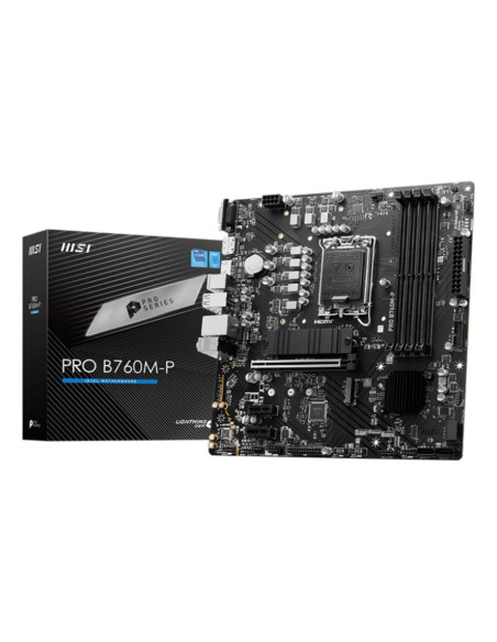 Mainboard, MSI, Intel B760 Express, LGA1700, Micro-ATX, Memory DDR5, Memory slots 4, 2xPCI-Express 1x, 1xPCI-Express 16x, 2xM.2