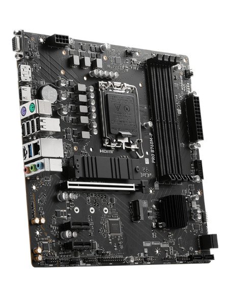 Mainboard, MSI, Intel B760 Express, LGA1700, Micro-ATX, Memory DDR5, Memory slots 4, 2xPCI-Express 1x, 1xPCI-Express 16x, 2xM.2