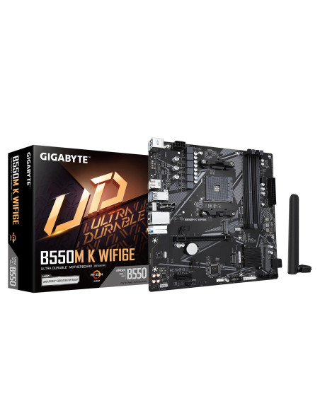 Mainboard, GIGABYTE, AMD B550, Socket AM4, micro ATX, RAM DDR4-SDRAM, 4xSlots, Wi-Fi Yes, Bluetooth Yes, 2xNumber of M.2 (M) sl