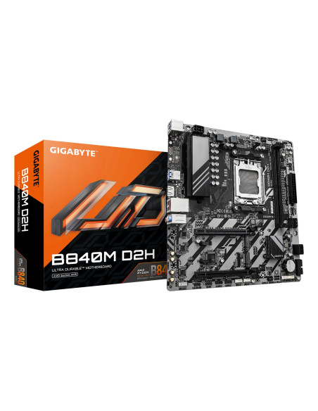 Mainboard, GIGABYTE, AMD B840, Socket AM5, micro ATX, RAM DDR5-SDRAM, 2xSlots, 2xNumber of M.2 (M) slots, B840M D2H (Rev. 1.1),