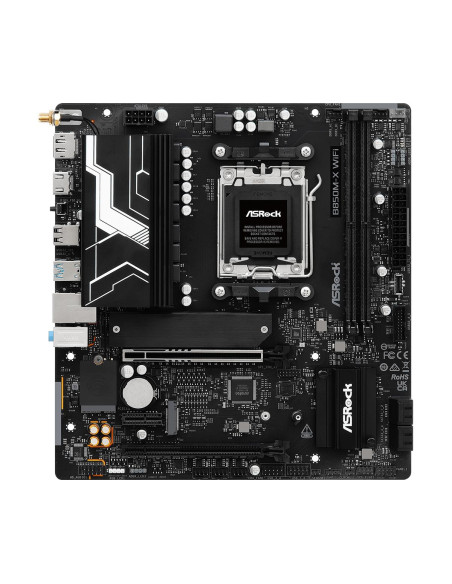 Mainboard, ASROCK, AMD B850, SAM5, Micro-ATX, Memory DDR5, Memory slots 2, B850M-XWIFIR2.0