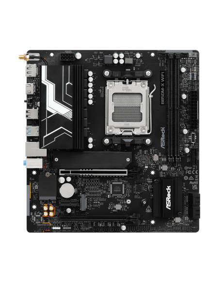 Mainboard, ASROCK, AMD B850, SAM5, Micro-ATX, Memory DDR5, Memory slots 2, B850M-XWIFIR2.0