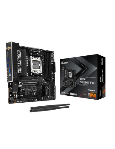Mainboard, ASROCK, AMD B850, Socket AM5, micro ATX, RAM DDR5-SDRAM, 4xSlots, Wi-Fi Yes, Bluetooth Yes, 1xNumber of M.2 (M) slot