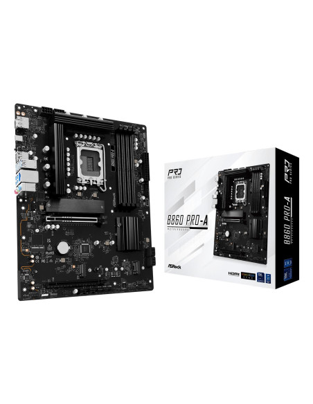 Mainboard, ASROCK, Intel B860 Express, LGA1851, ATX, Memory DDR5, Memory slots 4, 1xHDMI, 1xDisplayPort, 1xAudio-In, 1xAudio-Ou