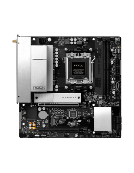 Mainboard, ASROCK, AMD B850, Socket AM5, micro ATX, RAM DDR5-SDRAM, 2xSlots, Wi-Fi Yes, Bluetooth Yes, 1xNumber of M.2 (M) slot