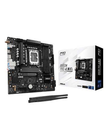 Mainboard, ASROCK, Intel B860 Express, LGA1851, Micro-ATX, Memory DDR5, Memory slots 4, B860MPRO-AWIFI