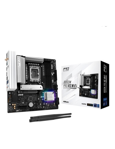 Mainboard, ASROCK, Intel B860, LGA 1851 (Socket V1), micro ATX, RAM DDR5-SDRAM, 4xSlots, Wi-Fi Yes, Bluetooth Yes, 3xNumber of 