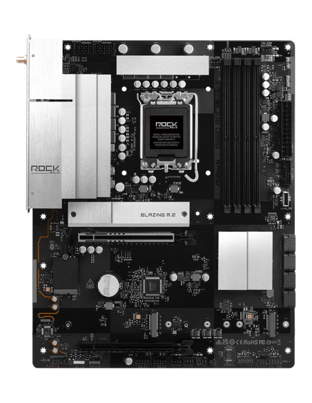 Mainboard, ASROCK, B860 Rock WiFi 7, Intel B860, LGA 1851 (Socket V1), ATX, RAM DDR5-SDRAM, 4xSlots, Wi-Fi Yes, Bluetooth Yes, 