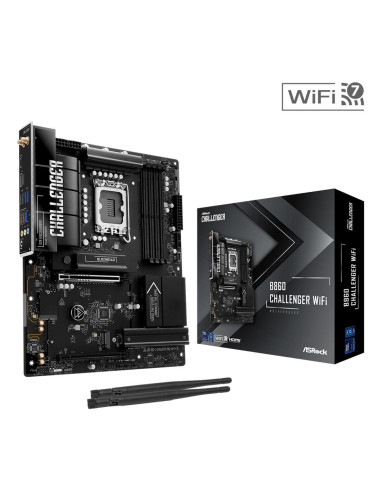 Mainboard, ASROCK, Intel B860, LGA 1851 (Socket V1), ATX, RAM DDR5-SDRAM, 4xSlots, Wi-Fi Yes, Bluetooth Yes, 1xNumber of M.2 (M