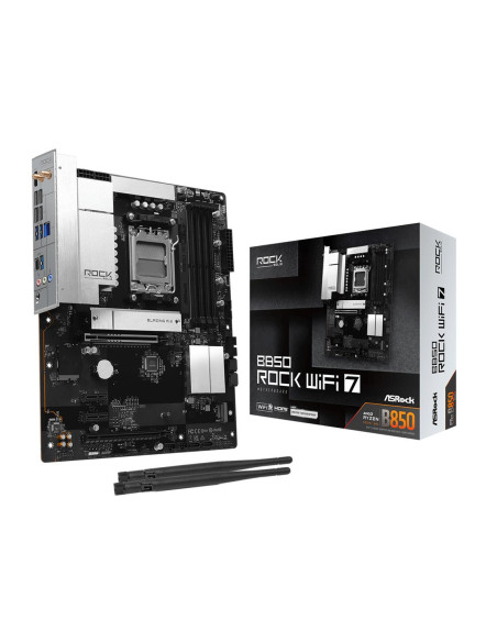 Mainboard, ASROCK, AMD B850, Socket AM5, ATX, RAM DDR5-SDRAM, 4xSlots, Wi-Fi Yes, Bluetooth Yes, B850ROCKWIFI7