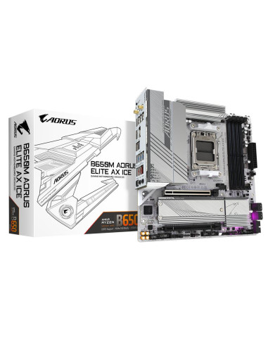 Mainboard, GIGABYTE, AMD B650, SAM5, Micro-ATX, Memory DDR5, Memory slots 4, B650MAELITEAXICE1.1