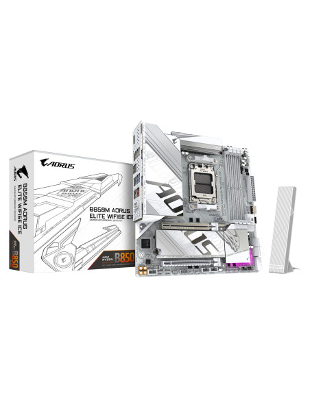 Mainboard, GIGABYTE, AMD B850, SAM5, Micro-ATX, Memory DDR5, Memory slots 4, B850MAELTWF6EICE1.1