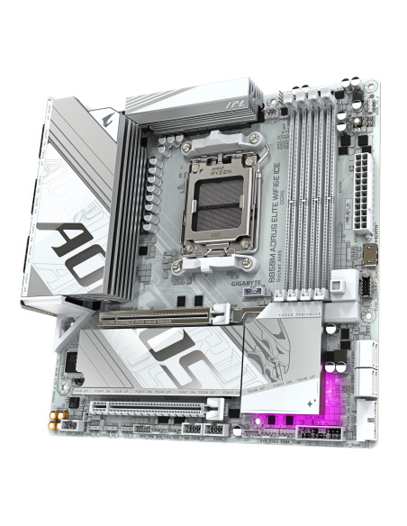 Mainboard, GIGABYTE, AMD B850, SAM5, Micro-ATX, Memory DDR5, Memory slots 4, B850MAELTWF6EICE1.1