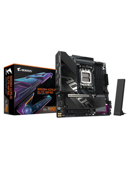Mainboard, GIGABYTE, AMD B850, Socket AM5, micro ATX, RAM DDR5-SDRAM, 4xSlots, Wi-Fi Yes, Bluetooth Yes, 2xNumber of M.2 (M) sl