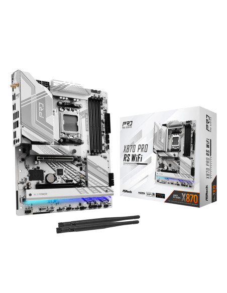 Mainboard, ASROCK, AMD X870, SAM5, ATX, Memory DDR5, Memory slots 4, 1xPCI-Express 4.0 16x, 1xPCI-Express 5.0 16x, 4xM.2, 1xHDM