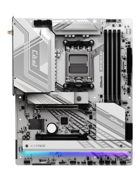 Mainboard, ASROCK, AMD X870, SAM5, ATX, Memory DDR5, Memory slots 4, 1xPCI-Express 4.0 16x, 1xPCI-Express 5.0 16x, 4xM.2, 1xHDM
