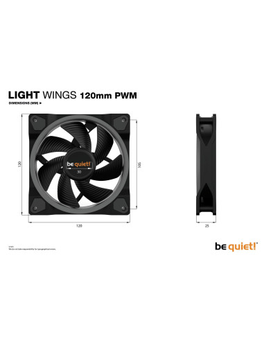 CASE FAN 120MM LIGHT WINGS/BL072 BE QUIET