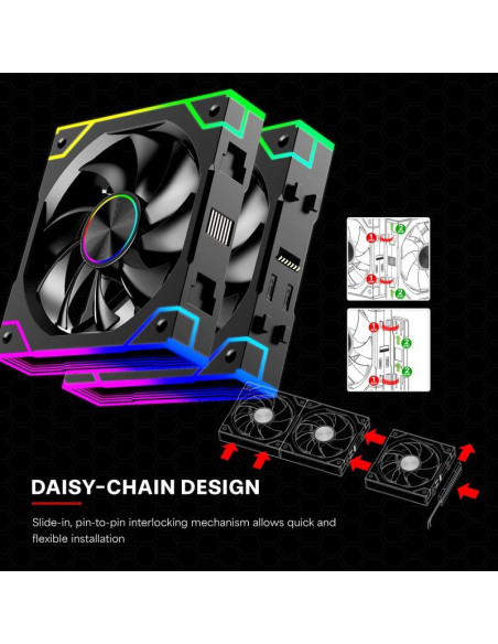 CASE FAN 120MM XPF360.ARGB/XF072 XILENCE
