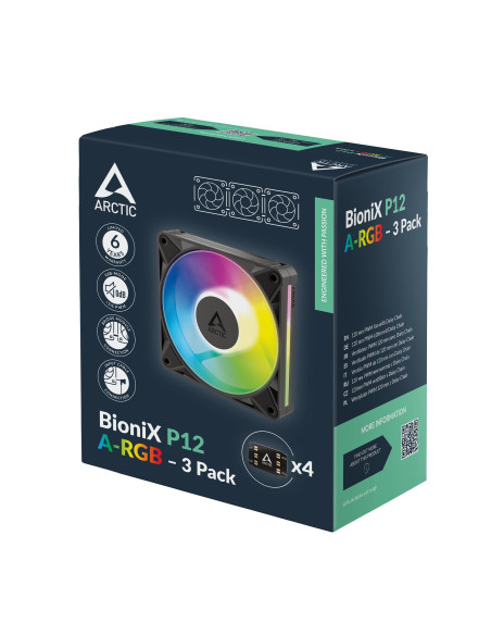 CASE FAN 120MM BIONIX P12 ARGB/3-PACK ACFAN00337A ARCTIC