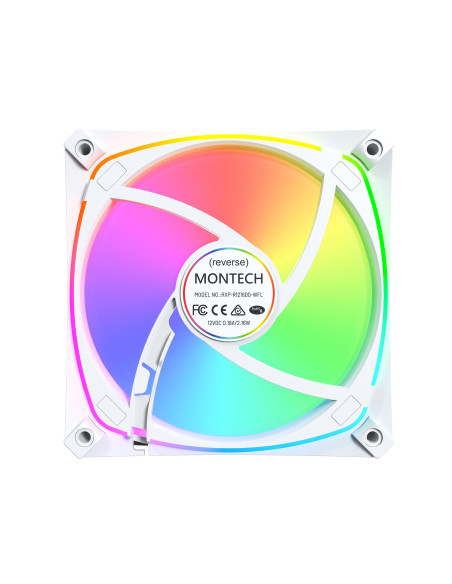 CASE FAN 120MM/RX120 PRO WHITE 3 IN 1 MONTECH