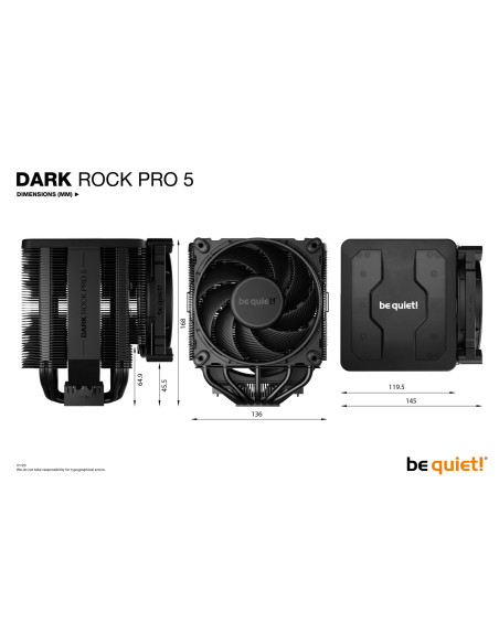 CPU COOLER S_MULTI/DARK ROCK PRO 5 BK036 BE QUIET