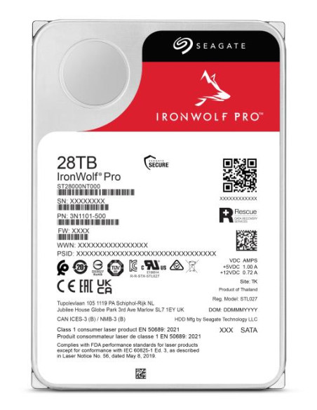 HDD, SEAGATE, Serial ATA III, 3.5 ", Buffer 512 MB, 7200 RPM, 28 TB, ST28000NT000, ST28000NT000