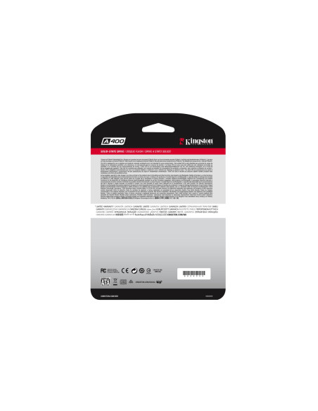 SSD, KINGSTON, 240GB, SATA 3.0, TLC, Write speed 350 MBytes/sec, Read speed 500 MBytes/sec, 2,5", TBW 80 TB, MTBF 1000000 hours