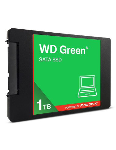 SSD, SANDISK, Green, POWERED BY SANDISK, 1000 GB, Serial ATA III, Read speed 545 MB/s, 2.5", WDS100T5G0A-00CPT0