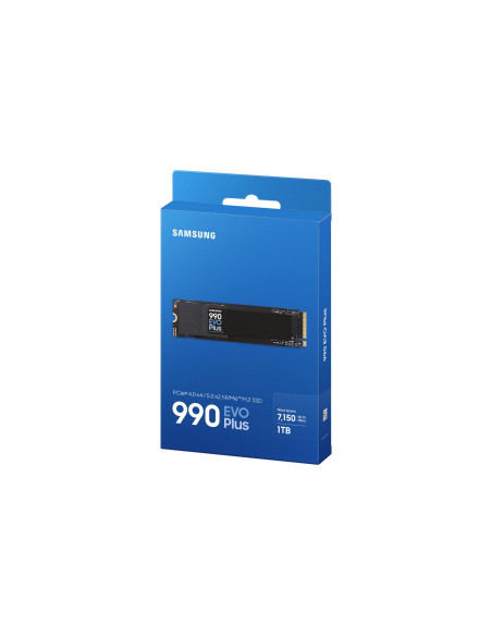 SSD, SAMSUNG, 990 EVO Plus, 1TB, M.2, PCIe Gen5, NVMe, TLC, Write speed 6300 MBytes/sec, Read speed 7150 MBytes/sec, 2.38mm, TB