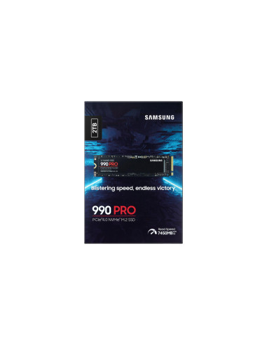 SSD, SAMSUNG, 990 PRO, 2TB, M.2, PCIE, NVMe, MLC, Write speed 6900 MBytes/sec, Read speed 7450 MBytes/sec, 2.3mm, TBW 1200 TB, 