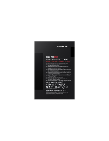 SSD, SAMSUNG, 990 PRO, 2TB, M.2, PCIE, NVMe, MLC, Write speed 6900 MBytes/sec, Read speed 7450 MBytes/sec, 2.3mm, TBW 1200 TB, 