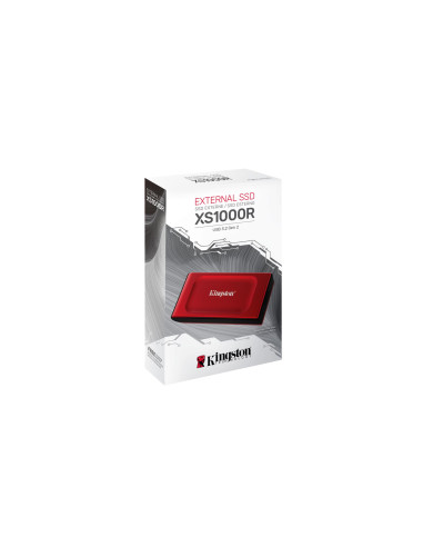 External SSD, KINGSTON, XS1000, 2TB, USB 3.2, Write speed 1000 MBytes/sec, Read speed 1050 MBytes/sec, SXS1000R/2000G