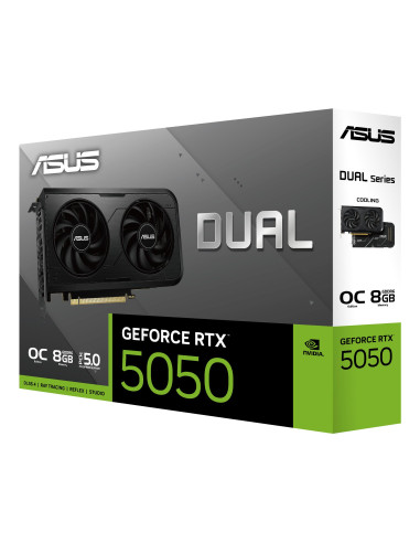 Graphics Card, ASUS, NVIDIA, GeForce RTX 5050, 8 GB, GDDR6, 128 bit, PCI Express 5.0, Active, DUAL-RTX5050-O8G