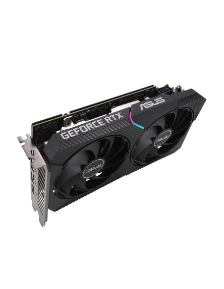 Graphics Card, ASUS, NVIDIA GeForce RTX 3060, 12 GB, 192 bit, PCIE 4.0 16x, GDDR6, GPU 1837 MHz, 1xHDMI, 3xDisplayPort, DUAL-RT