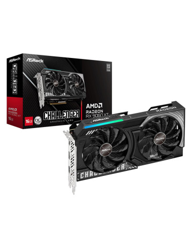 Graphics Card, ASROCK, AMD Radeon RX 9060 XT, 16 GB, GDDR6, 128 bit, PCIE 5.0 16x, Dual Slot Fansink, RX9060XTCL16GO