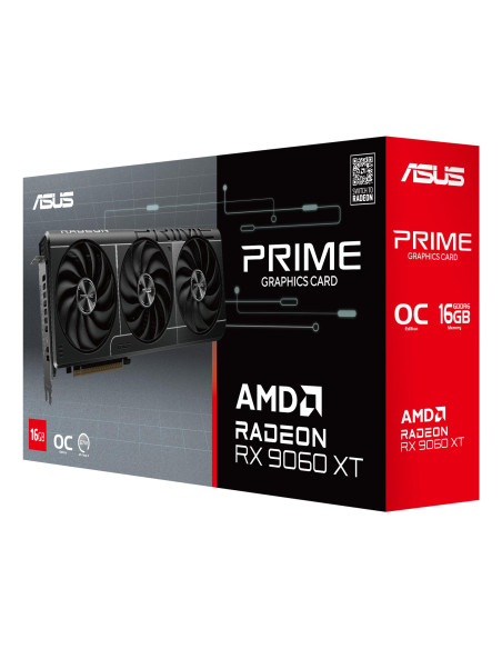 Graphics Card, ASUS, AMD Radeon RX 9060 XT, 16 GB, GDDR6, 128 bit, PCIE 5.0 16x, Triple slot Fansink, 1xHDMI, 2xDisplayPort, PR