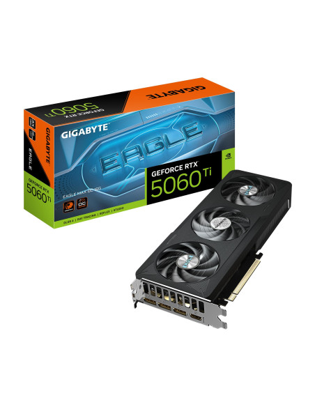 Graphics Card, GIGABYTE, NVIDIA, GeForce RTX 5060 Ti, 2617 MHz, 16 GB, GDDR7, 128 bit, PCI Express 5.0, Active, GV-N506TEAGLEMA