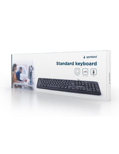 KEYBOARD STANDART USB ENG/BLACK KB-U-103 GEMBIRD