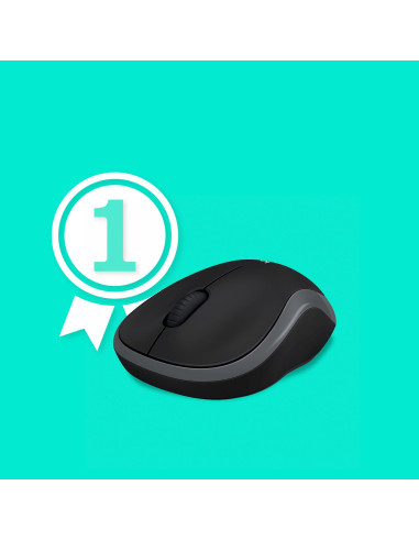 MOUSE USB OPTICAL WRL M185/GREY 910-002238 LOGITECH