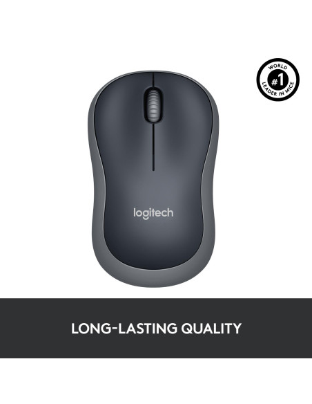 MOUSE USB OPTICAL WRL M185/GREY 910-002238 LOGITECH