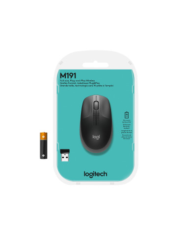 MOUSE USB OPTICAL WRL M190/GREY 910-005906 LOGITECH
